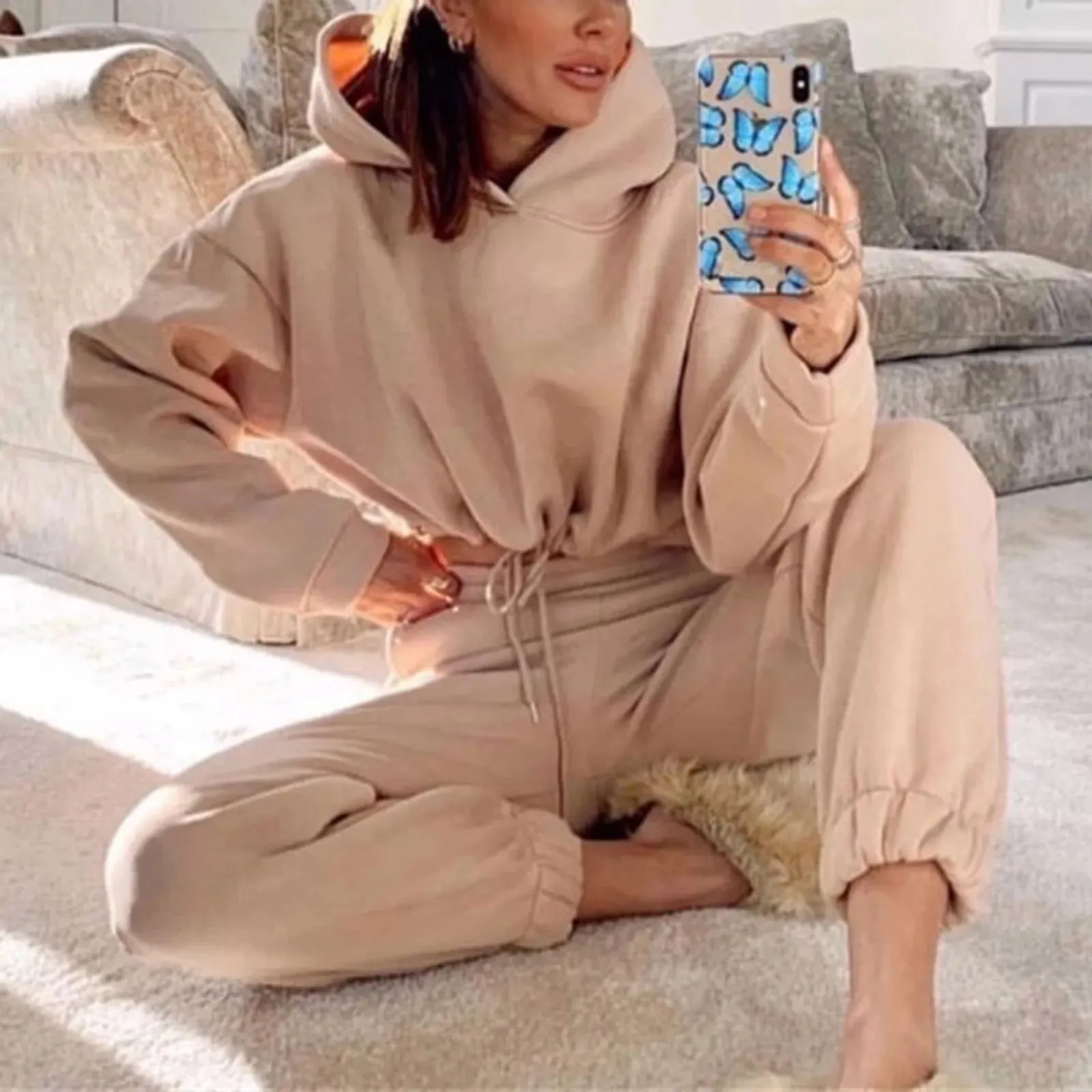 Trendy Two Piece Oversized Sports Tracksuit