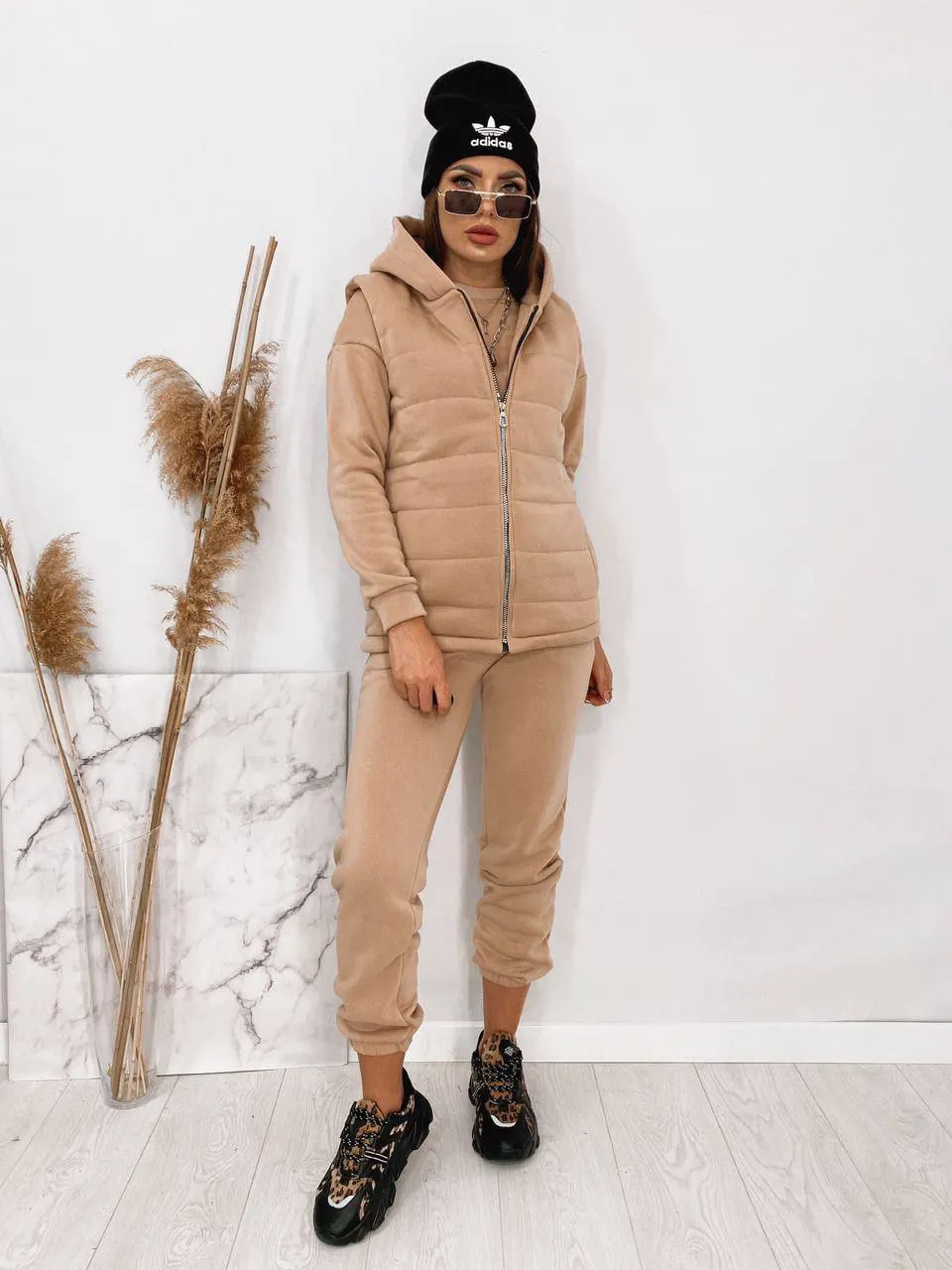 Warm Suit Three Piece Vest Pants Sweater Warm Autumn Winter Clothes