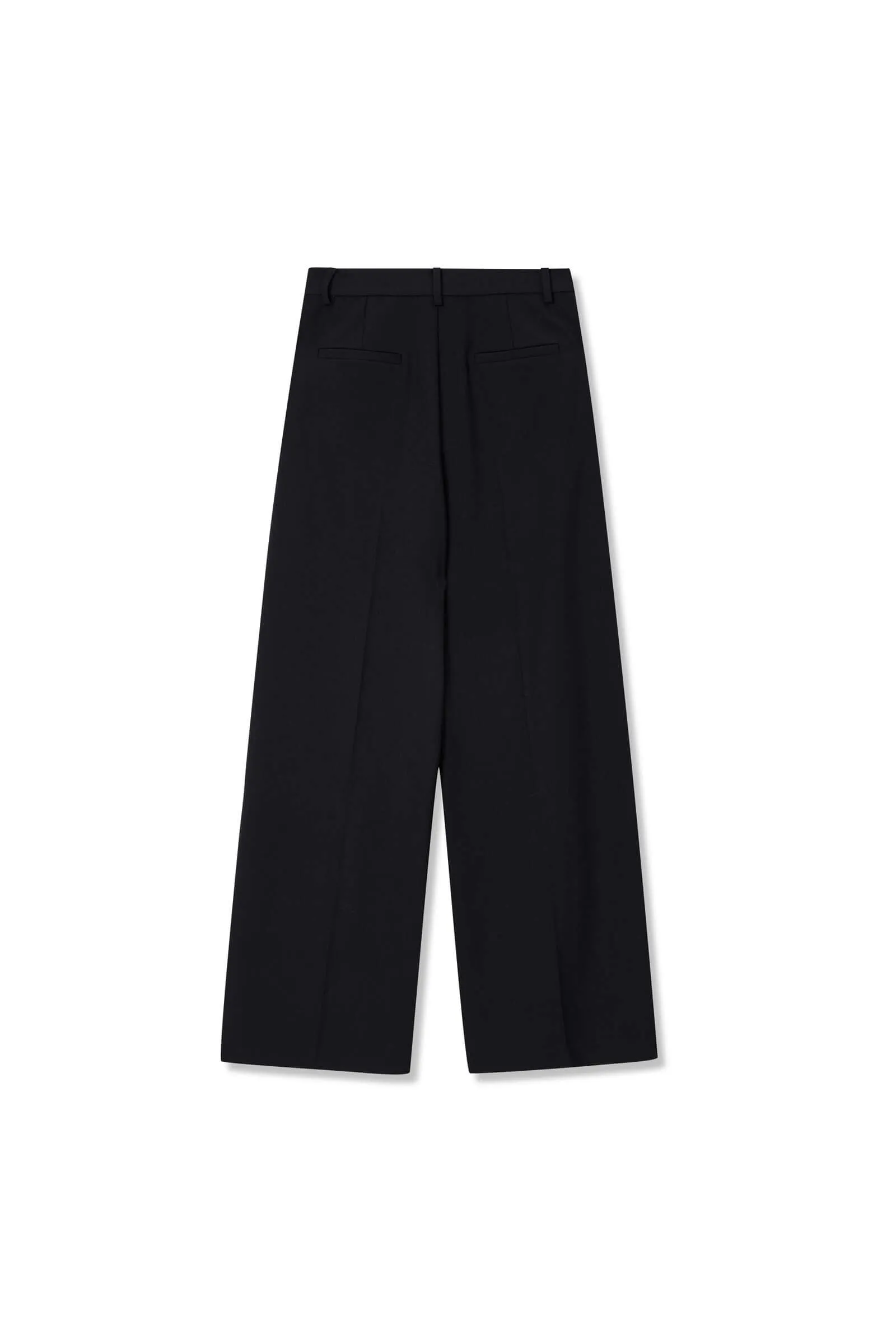 Wool High-Waisted Wide-Leg Trousers